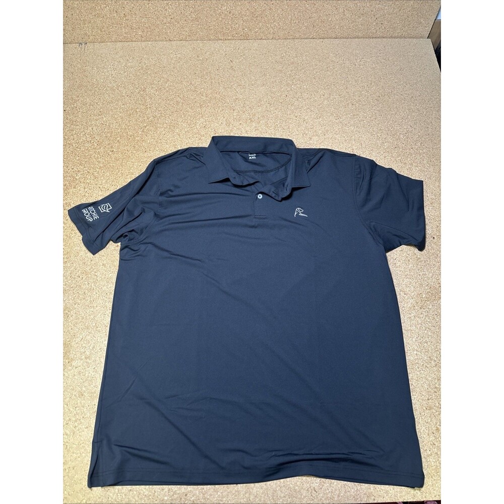 Rhoback Black Size XXL 2XL Men's Polo Shirt Embroidery B1